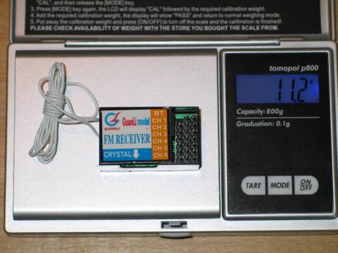 GuanLi 6 Kanal Empfänger auf der Waage