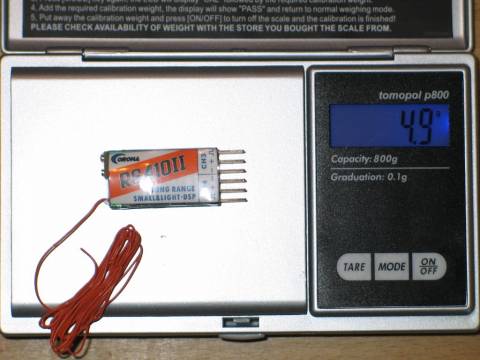 Corona RS410II auf der Waage